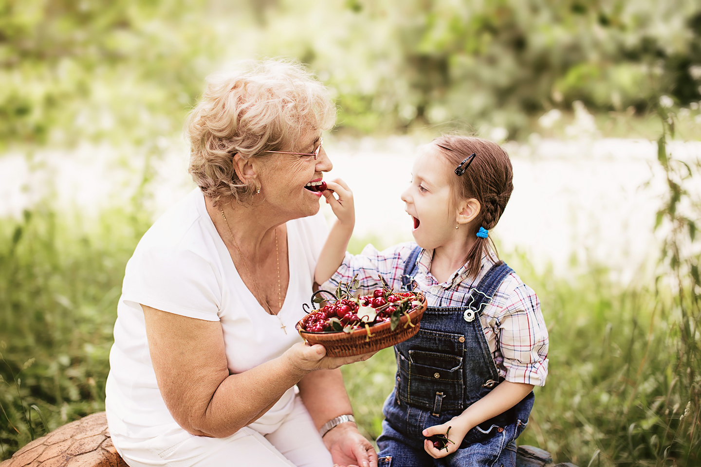 image of grandmother with granddaughter